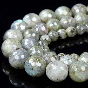 Natural Labradorite Gemstone A Faceted Round 11MM 12MM 13MM Loose Beads (D350) - Picture 1 of 3