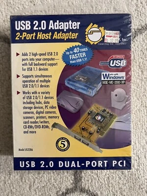 Vintage SIIG USB 2.0 2-Port Host Adapter / Model US2286 With Box Rare - Image 1 of 4