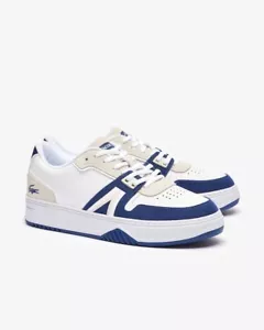 Lacoste Men's L001 Lace-Up Sneakers White/Navy 47SMA0057-042 - Picture 1 of 6