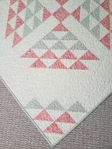 "Summer Bliss" Handmade Quilt, Peach/Green/Yellow 100% Cotton, Machine Quilted - Picture 1 of 12