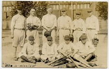 Baseball Team  U.S. Military Hospital , New Haven CT Vintage Photo Postcard 1918