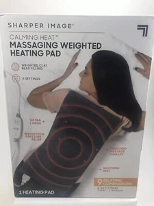 Sharper NEW Image 9/6/3 YELLOW Calming Heat Massaging Weighted Heating Pad - Picture 1 of 3