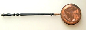Bed Warmer Copper Brass Victorian Ebonised Handle 42" 1900 Vintage - Picture 1 of 9