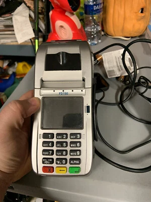 First Data FD130 Credit Card Terminal- AS-IS for parts as it is Untested - Image 1 of 4