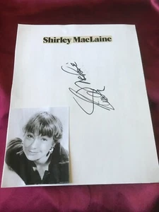 Autograph SHIRLEY MacLAINE-Actress USA-Ocean's Eleven-handsigned IN PERSON-12x9 - Picture 1 of 3