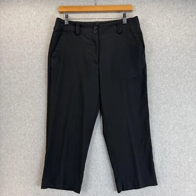 Pantalones cortos Nike Golf DriFit Tour Performance negros capri informales para mujer talla 8 Foto 1 de 4