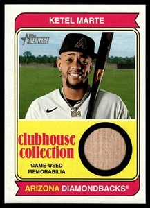 2023 Topps Heritage High Number KETEL MARTE CLUBHOUSE COLLECTION RELIC CCR-KM - Picture 1 of 2