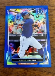 2014 Bowman Chrome #81 David Wright Blue Refractor /250 - Picture 1 of 2