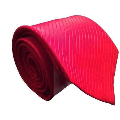 "Corbata Angelo Rossi con patrón de rayas rojas 60x3,25""" Foto 1 de 4