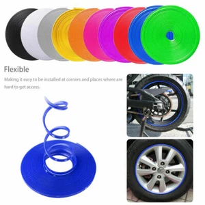 26ft Felgen kantenschutz Auto Radnabe Ring Reifenschutz Aufkleber~Gummistreifens - Bild 1 von 21