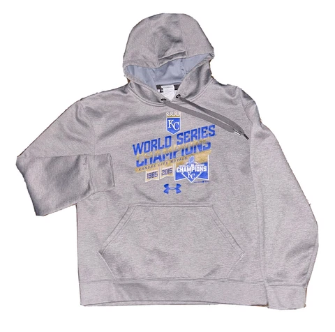 Under Armour Hoodie Mens S Kansas City Royals Baseball Gray Storm 1 Champions Cover