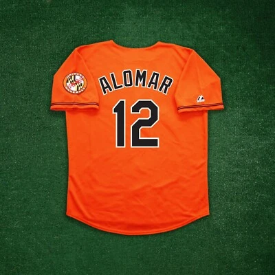 Camiseta deportiva naranja alternativa para hombre Roberto Alomar Baltimore Orioles con parche de equipo Foto 1 de 4