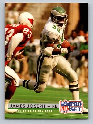 1992 Pro Set #284 James Joseph   Philadelphia Eagles - Image 1 of 2