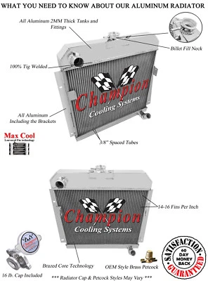 1953 1954 DODGE 2 Row All Aluminum Alliant Radiator - Image 1 of 4