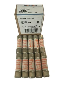 FERRAZ SHAWMUT MERSEN TRM6 6A 250V Tri-onic Fuse JPSF711 Pack of 1/5/10 - Picture 1 of 5