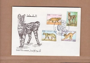 Algeria Cats Serval Caracal FDC 1987 topical obliteration - Picture 1 of 1
