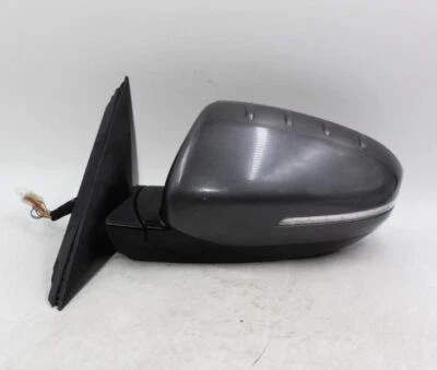 Left Driver Side Gray Door Mirror Power Folding 2014-2016 KIA CADENZA OEM #15802 - Image 1 of 4