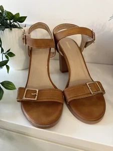 Ladies Graceland Strappy Sandal - Tan/Brown - Size 40/7 - VGC - Picture 1 of 11