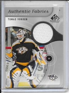 2005-06 SP Game Used Tomas Vokoun Authentic Fabrics Jersey # AF-TV