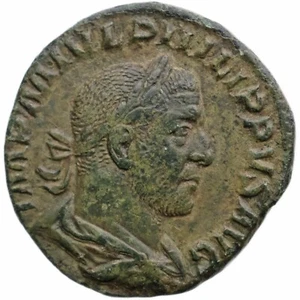 Moneda Felicitas 247-249 Imperio Romano Sestercio Felipe I (MO3915-) - Imagen 1 de 2