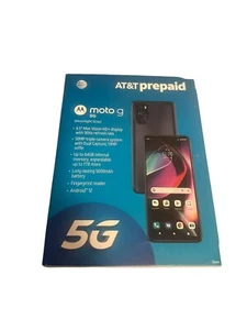 AT&T Motorola Moto G 5G 6.5" HD+, 4G LTE, 32GB, Prepaid- SEALED Moonlight Gray - Afbeelding 1 van 2