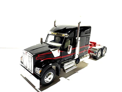 DCP, FIRST GEAR 1/64 SCALE W-990 KENWORTH, MID ROOF, BLACK & RED - Image 1 of 4