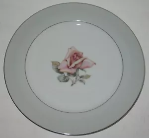 Vintage L&M Halsey Fine China of Japan Damast Rose 10 1/4" Essteller Ersatz - Bild 1 von 5