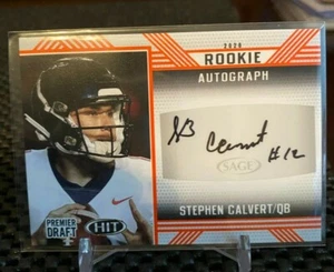 Stephen Calvert Auto Rookie RC 2020 Sage Hit Orange Parallel Liberty Flames - Picture 1 of 1