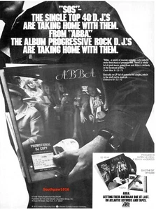 1975 ABBA "SOS"  Song Release Music Industry Promo Reprint Ad - Picture 1 of 1
