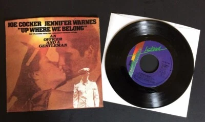 Joe Cocker/Jennifer Warnes "Up Where We Belong" Island, 1982 PS, VG+ - Image 1 of 4