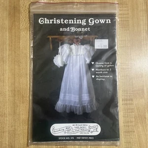 NEW Gooseberry Hill Country Craft Patterns CHRISTENING GOWN & BONNET #125 Uncut - Picture 1 of 2