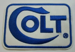 Colt Firearms Embroidered Patch~3 3/4" X 2 1/2"~Gun~Pistol~.45~Iron or Sew On - Picture 1 of 2