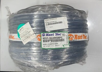 Kuri Tec K010-0810X500SC Klearon 73 Clear PVC Tubing 1/2"×5/8" 500ft - Image 1 of 4