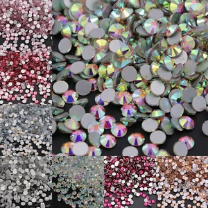 cristal AB Non Hot Fix strass dos plat strass paillettes clous pierre vêtement - Imagen 1 de 34