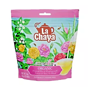 LA CHAYA Organic Tea: Damask Rose, Pandanus, Jasmine & Stevia - 36g - Picture 1 of 2