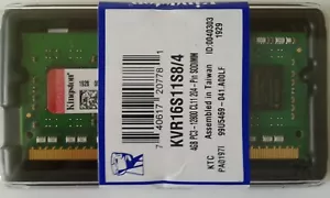 Kingston 4GB 1600MHz DDR3 Notebook RAM ( KVR16S11S8/4 ) - Picture 1 of 1