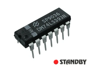 5pcs 74LS393 DIP14 NSC DM74LS393N Dual 4-Stage Binary Counter - Bild 1 von 1