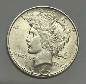 1922 Peace Silver Dollar Vam Variety Doubled Leaves Slider Uncirculated - Picture 1 of 3