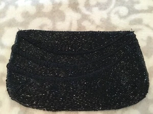 Vintage Walborg Clutch Handtasche schwarz Perlen - Bild 1 von 4