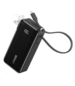 Anker 3-in-1 Power Bank 30W Charger Block 10000mAh Built-in Ligtening Cable Appl - Picture 1 of 6