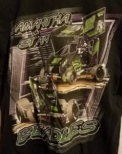 Camiseta de carreras Samantha Stan Beadles talla mediana Port & Company 50/50 Rn#90836 - Imagen 1 de 5