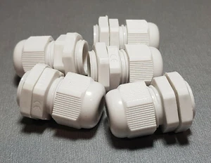 5PCS PG11 5-10MM White IP68 Nylon Cable Gland - Picture 1 of 1