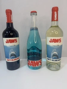 Lot Jaws 50th Anniversary Amity Island Red / White/ Spritzer Empty Wine Bottle - Picture 1 of 22