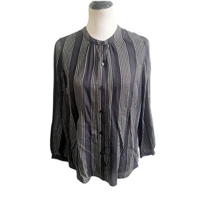 Blusa Rails Elouise Segrada a Rayas con Botones Negra Blanca Talla Pequeña Nueva con Etiquetas - Imagen 1 de 11