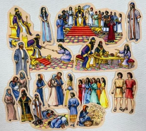 Ruth & Esther Felt Figures For Bible FLANNEL BOARD Stories Old Testament kids - Picture 1 of 4