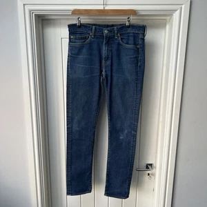 Pantalones de mezclilla para hombre Levi's 510 W34 L32 azul mezcla de algodón elásticos ajustados cremallera mosca - Imagen 1 de 13