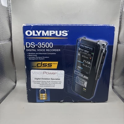 Olympus DS-3500 Digital Voice Recorder Windows Compatible Black Dictaphone - Image 1 of 4