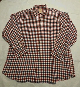 Blue Mountain Men's XL Flannel Green Plaid Long Sleeve Button Down Shirt - Picture 1 of 8