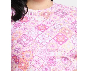 Time and Tru Women's Rash Guard Swim Top with Short Sleeves size S 3-5 - Picture 1 of 10