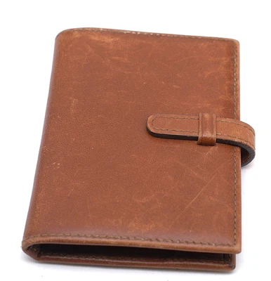 Estuche Coach Saddle de Colección Años 90 Cuero Marrón Palma Piloto Cubierta Bloc de Notas Foto 1 de 4